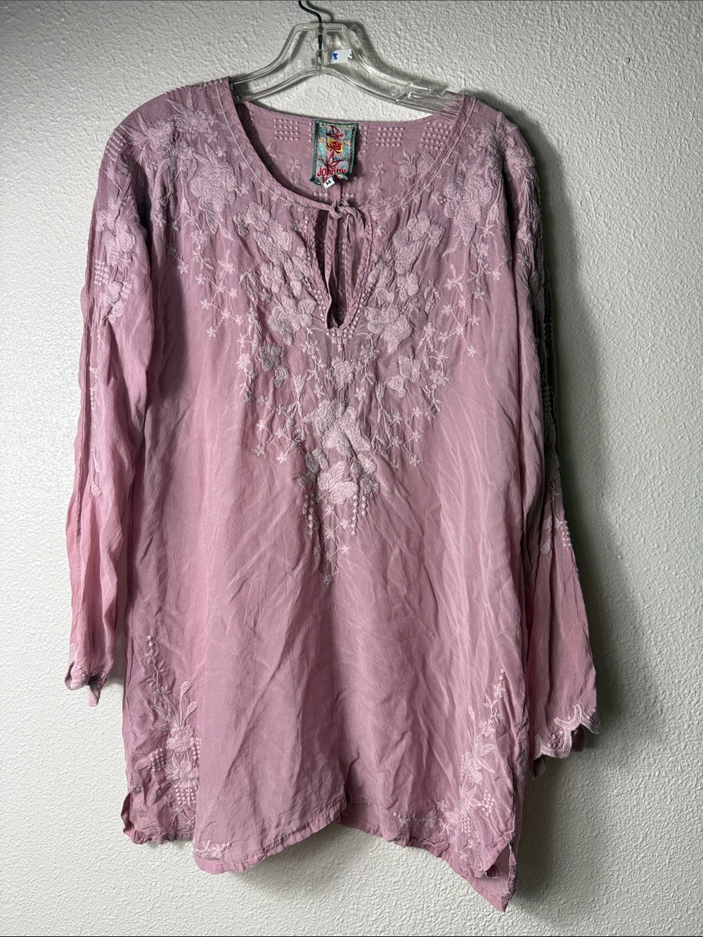 JOHNNY WAS Butterfly Winter Tunic boho pink top - Picture 3 of 6